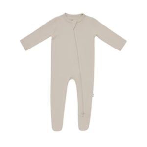 Kyte Baby Khaki zippered footie
